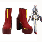 Overwatch 2 Shion Cosplay Boots Red Shoes High Heel Custom Made Any Size