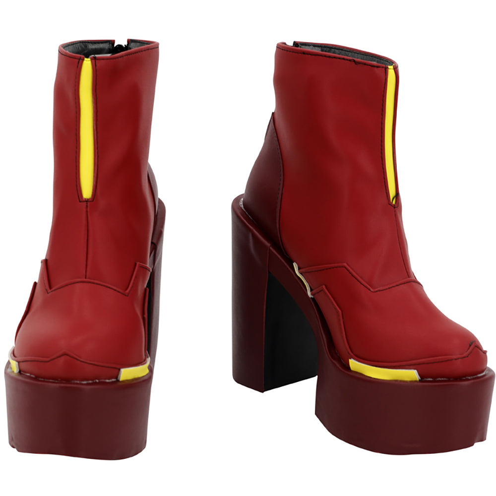 Overwatch 2 Shion Cosplay Boots Red Shoes High Heel Custom Made Any Size