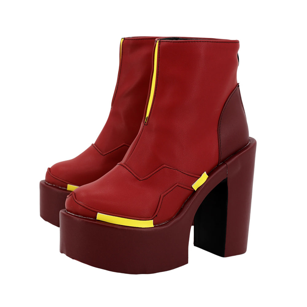 Overwatch 2 Shion Cosplay Boots Red Shoes High Heel Custom Made Any Size
