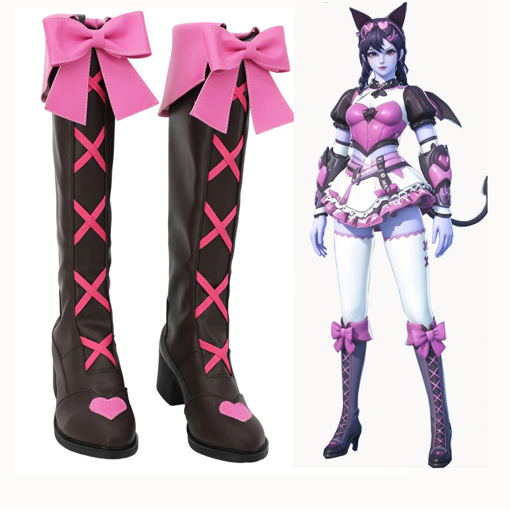 Overwatch Widowmaker Kuromi Crossover Cosplay Boots Custom Made Shoes Any Size