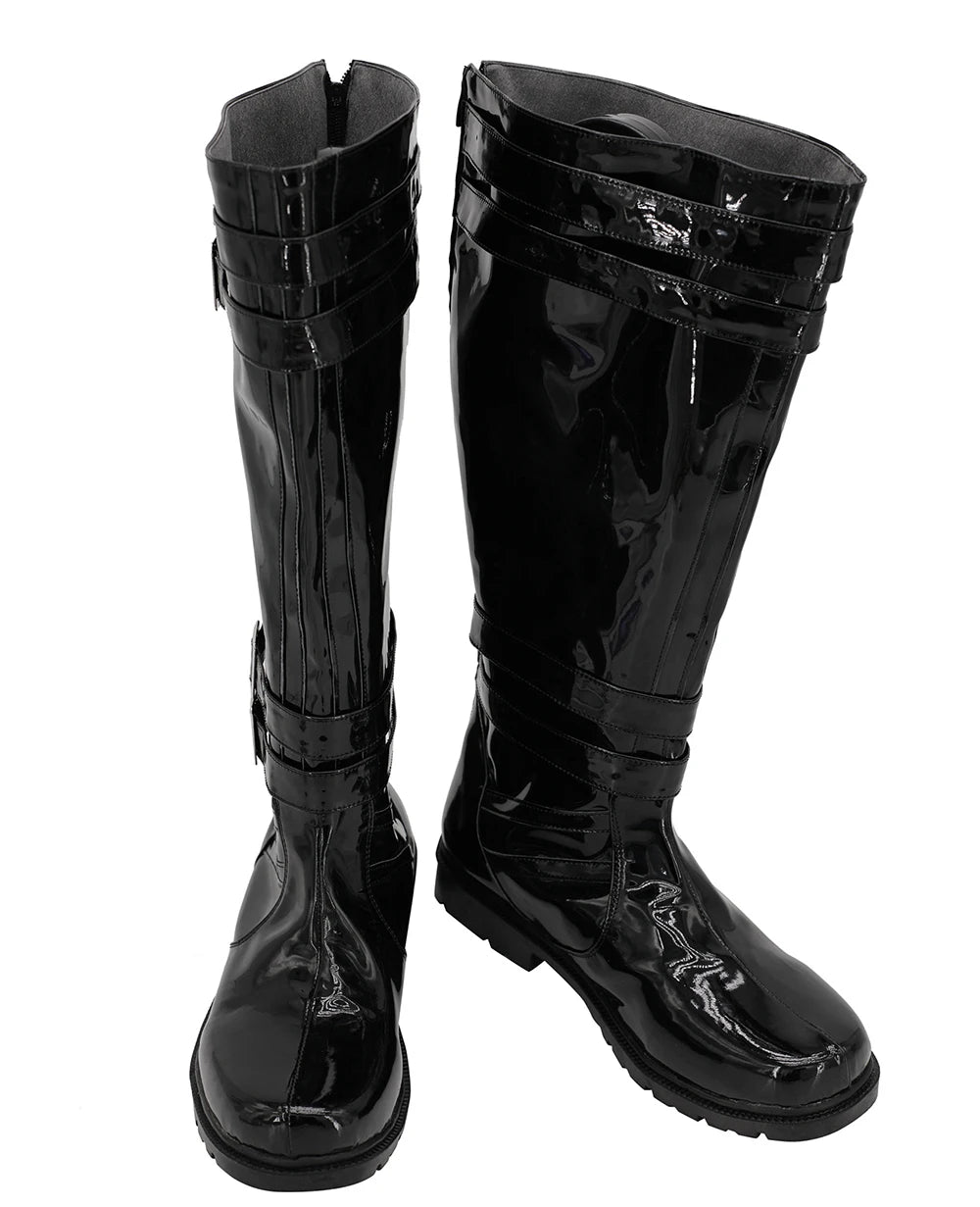 Bottes de cosplay Star Wars Kylo Ren Ben Solo noires, fabriquées sur mesure à toutes les tailles. 