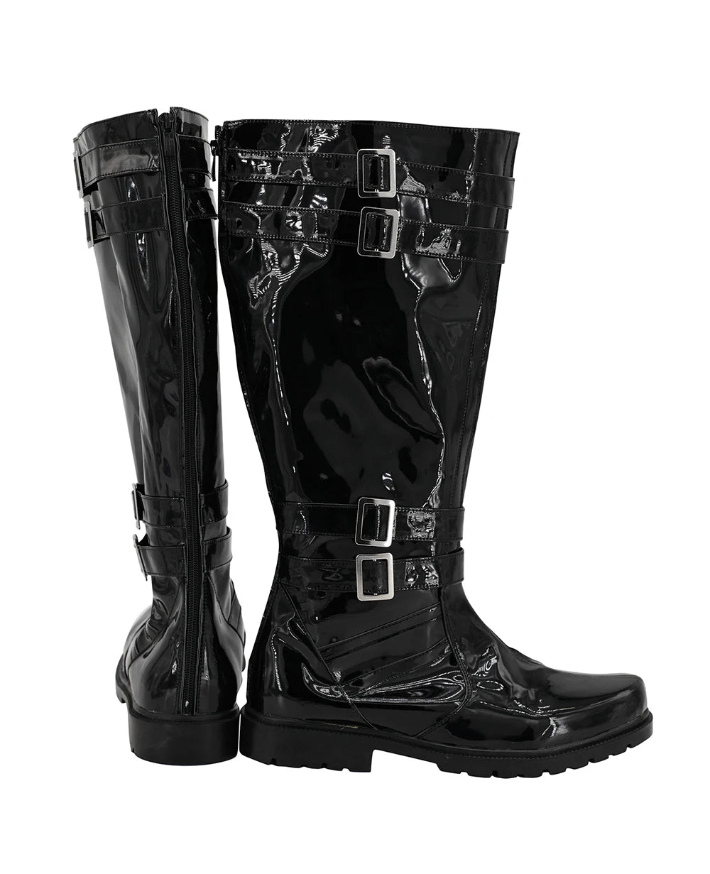 Bottes de cosplay Star Wars Kylo Ren Ben Solo noires, fabriquées sur mesure à toutes les tailles. 