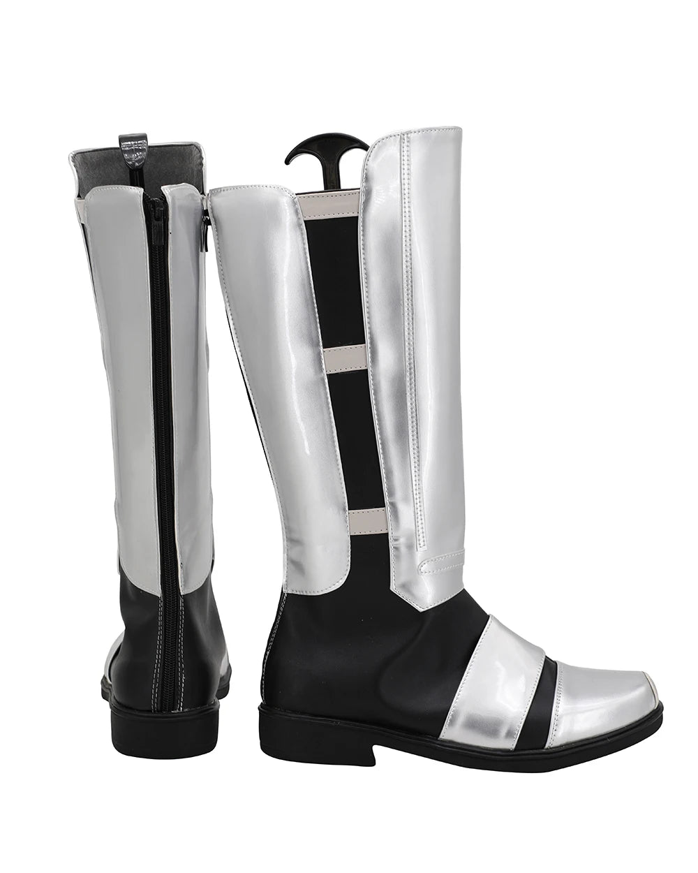 Bottes de cosplay Star Wars Darth Revan, chaussures argentées sur mesure pour unisexe, toutes tailles