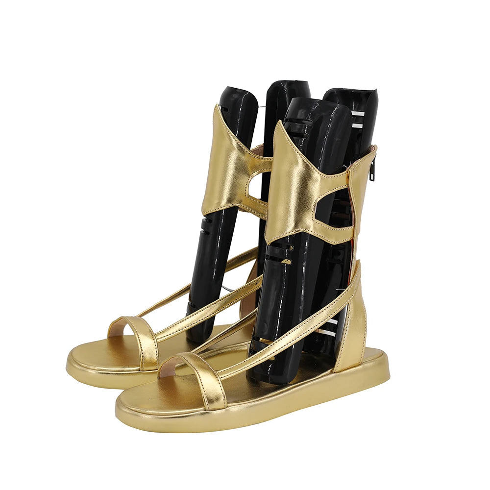Fate Grand Order FGO Dioscuri the Gemini Twins Cosplay Boots Golden Sandals