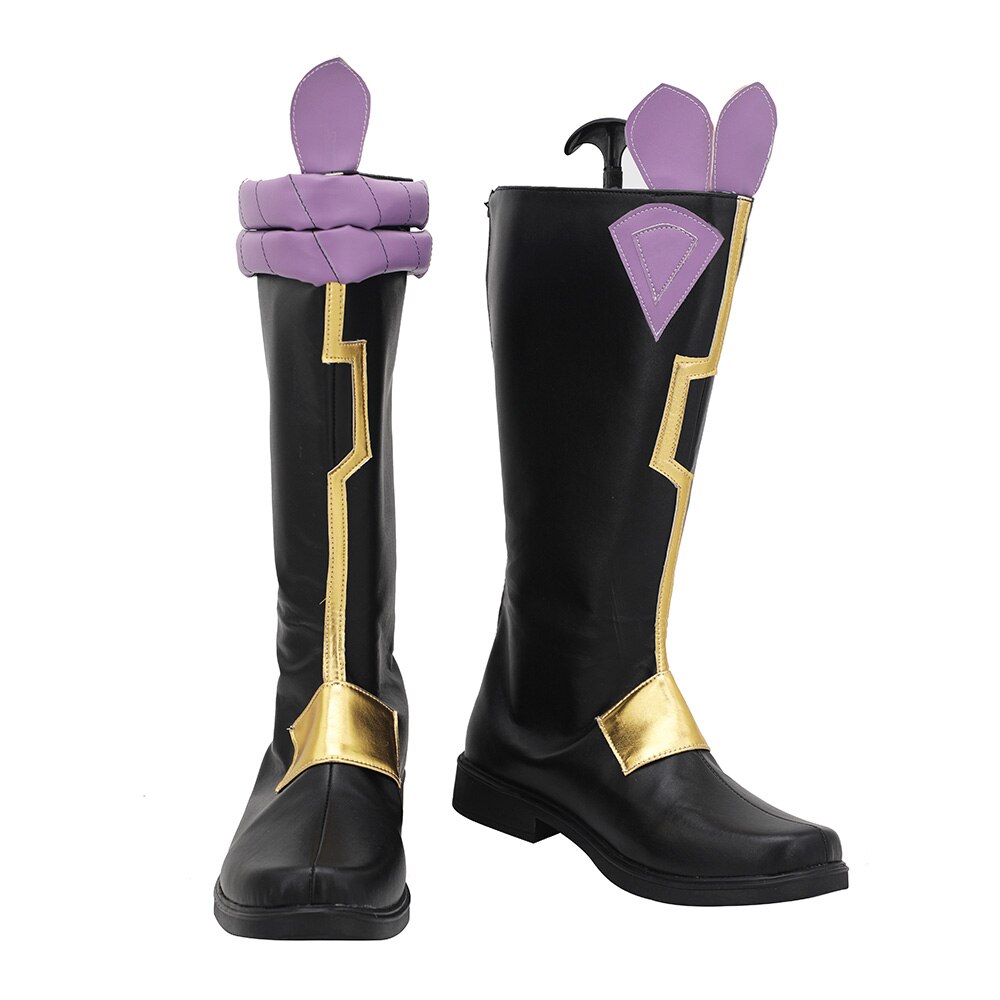 Genshin Impact Xiao Bottes de cosplay Alatus noires, chaussures de cosplay sur mesure