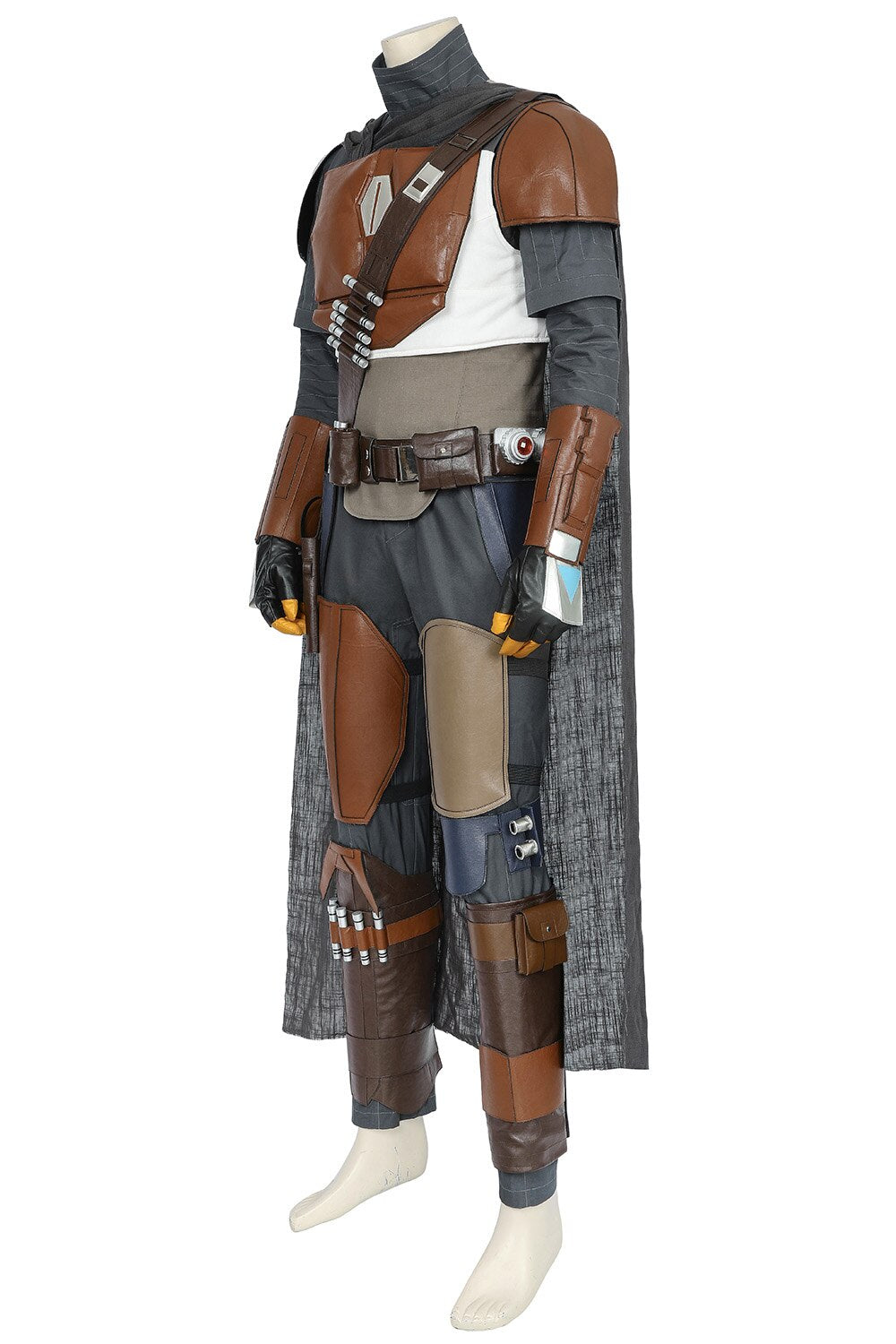 Costume de cosplay Star Wars The Mandalorian : cape, pantalon et gants (ensemble complet).