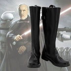 Bottes de cosplay du Comte Dooku de Star Wars, chaussures noires sur mesure, toutes tailles 