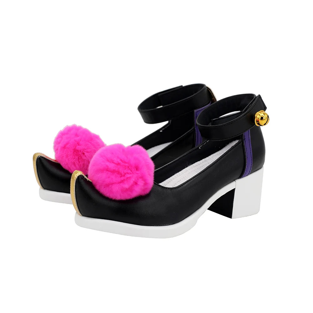 Genshin Impact Qiqi Cosplay Shoes Qiqi High Heel Shoes Cosplay Custom Made Any Size2