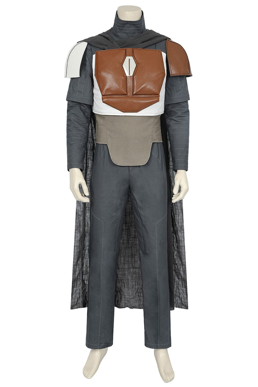 Costume de cosplay Star Wars The Mandalorian : cape, pantalon et gants (ensemble complet).