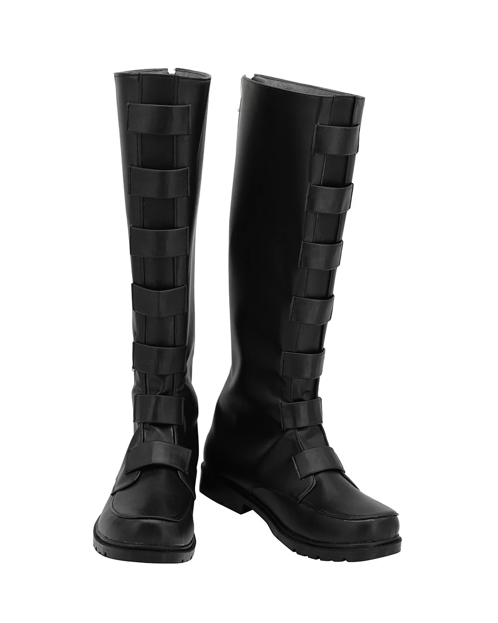 Bottes de cosplay Star Wars Qui-Gon Jinn, chaussures en cuir noir sur mesure 