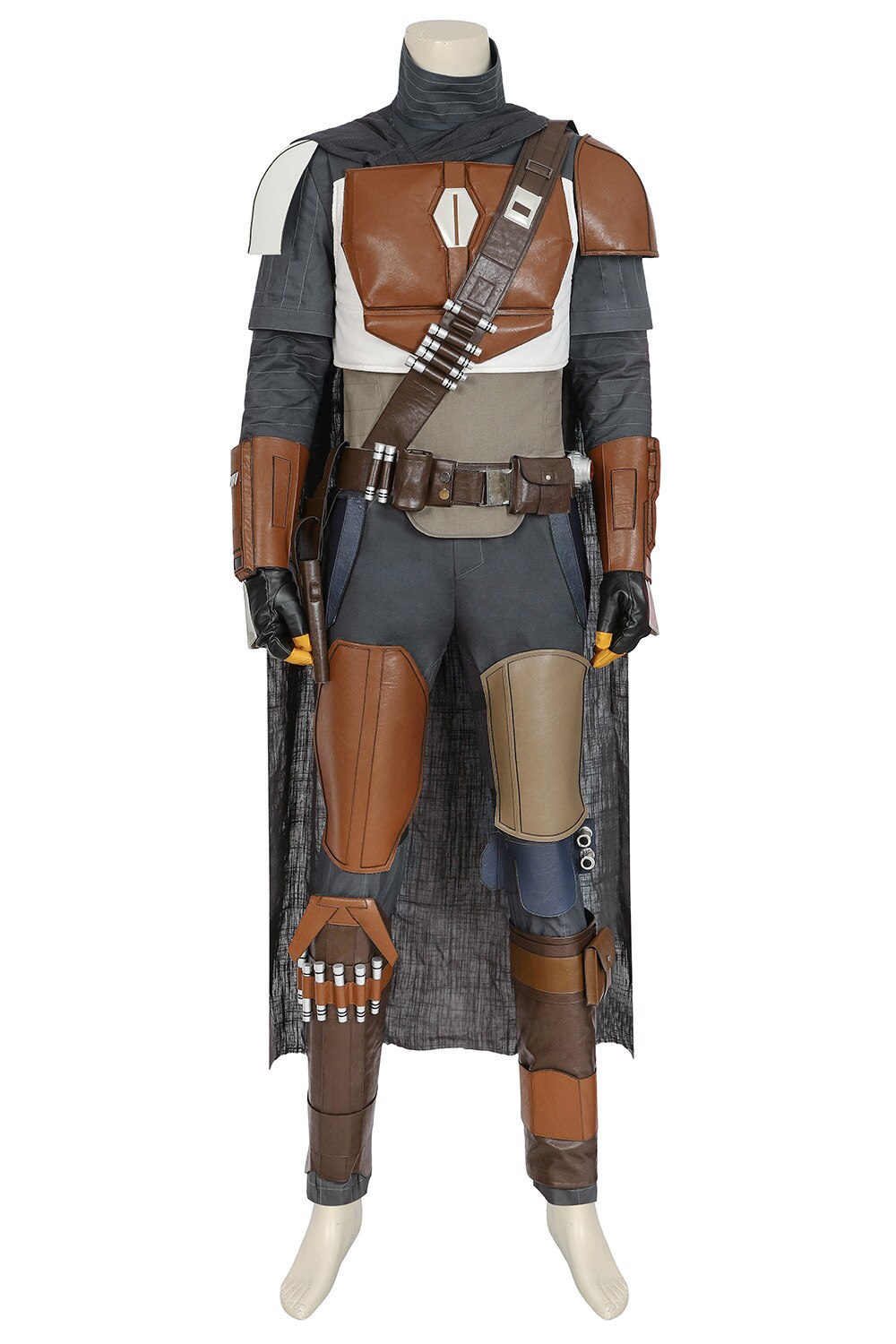 Costume de cosplay Star Wars The Mandalorian : cape, pantalon et gants (ensemble complet).