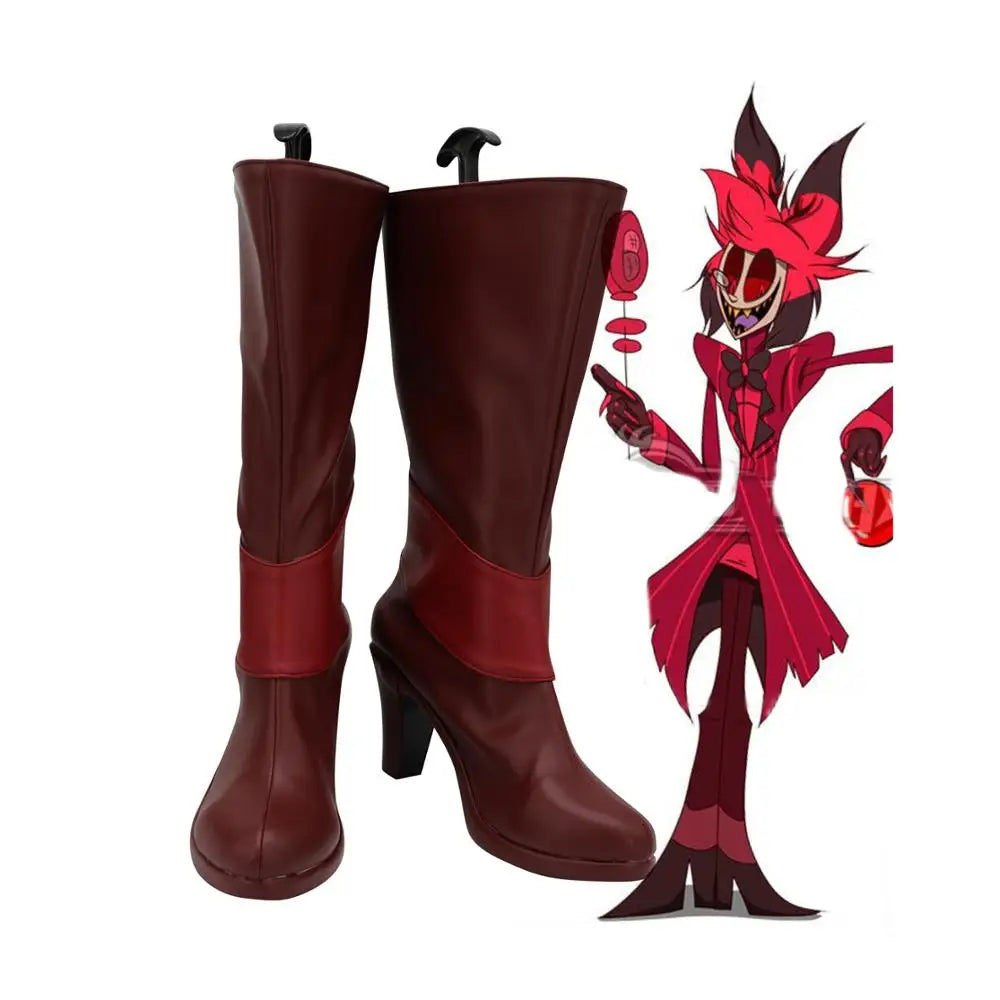 Chaussures de cosplay Alastor de Hazbin Hotel, bottes à talons hauts sur mesure, toutes tailles