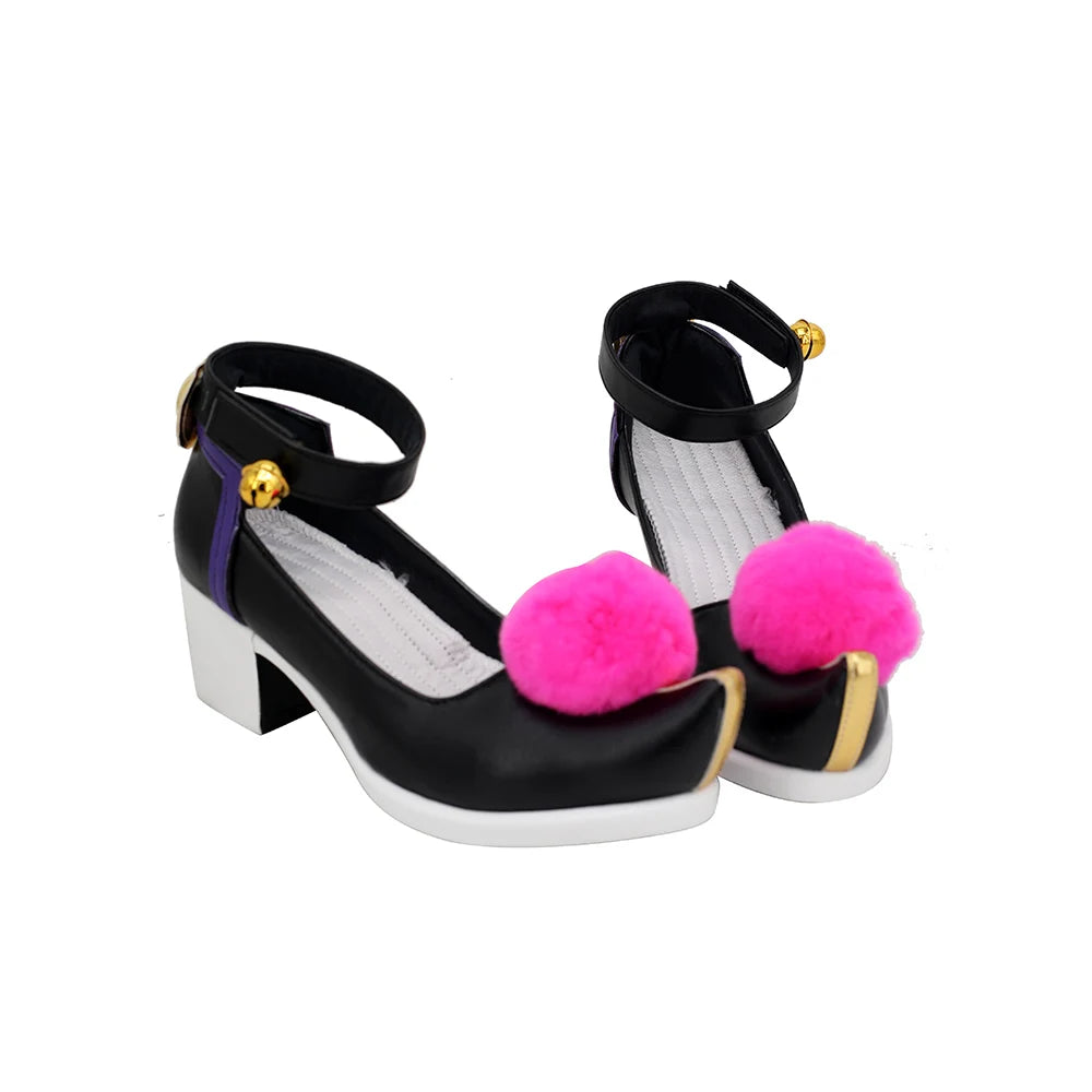 Genshin Impact Qiqi Cosplay Shoes Qiqi High Heel Shoes Cosplay Custom Made Any Size1