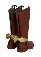 Bottes de cosplay du shérif Woody de Toy Story, chaussures marron sur mesure
