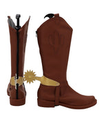 Bottes de cosplay du shérif Woody de Toy Story, chaussures marron sur mesure