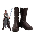 Bottes de cosplay Star Wars 8 : Les Derniers Jedi Rey Skywalker, chaussures marron sur mesure 