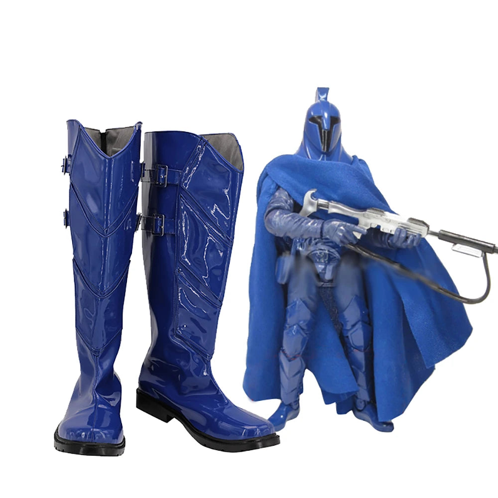 Bottes de cosplay Star Wars pour la Garde du Sénat, chaussures bleues, fabriquées sur mesure à toutes les tailles.
