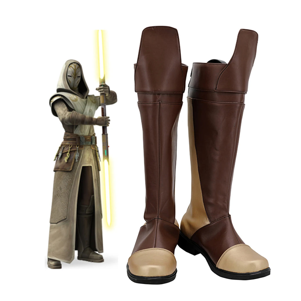 Bottes de cosplay Star Wars Jedi Garde du Temple, chaussures en cuir sur mesure 