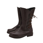 Bottes de cosplay Star Wars 8 : Les Derniers Jedi Rey Skywalker, chaussures marron sur mesure 