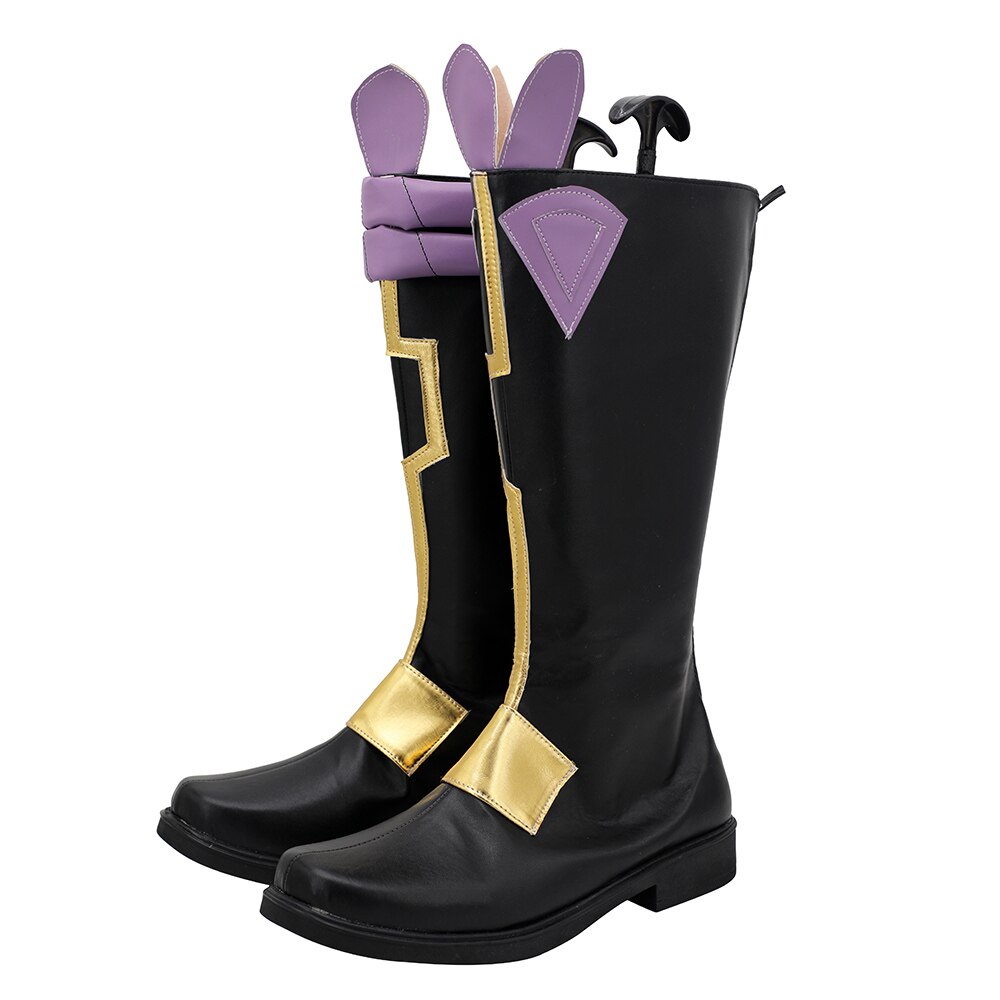 Genshin Impact Xiao Bottes de cosplay Alatus noires, chaussures de cosplay sur mesure