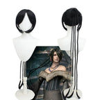 Final Fantasy X Lulu Cosplay Wig Black Four Long Braids Hair