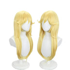 The Super Mario Bros Peach Princess Cosplay Wig Yellow Flipped Hair
