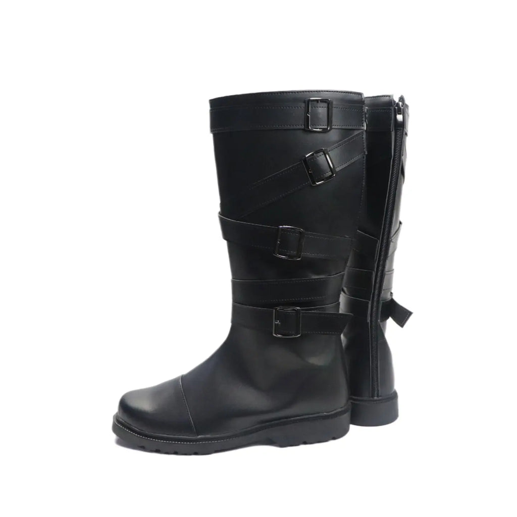 Danganronpa Gundam Tanaka Cosplay Shoes Black Boots