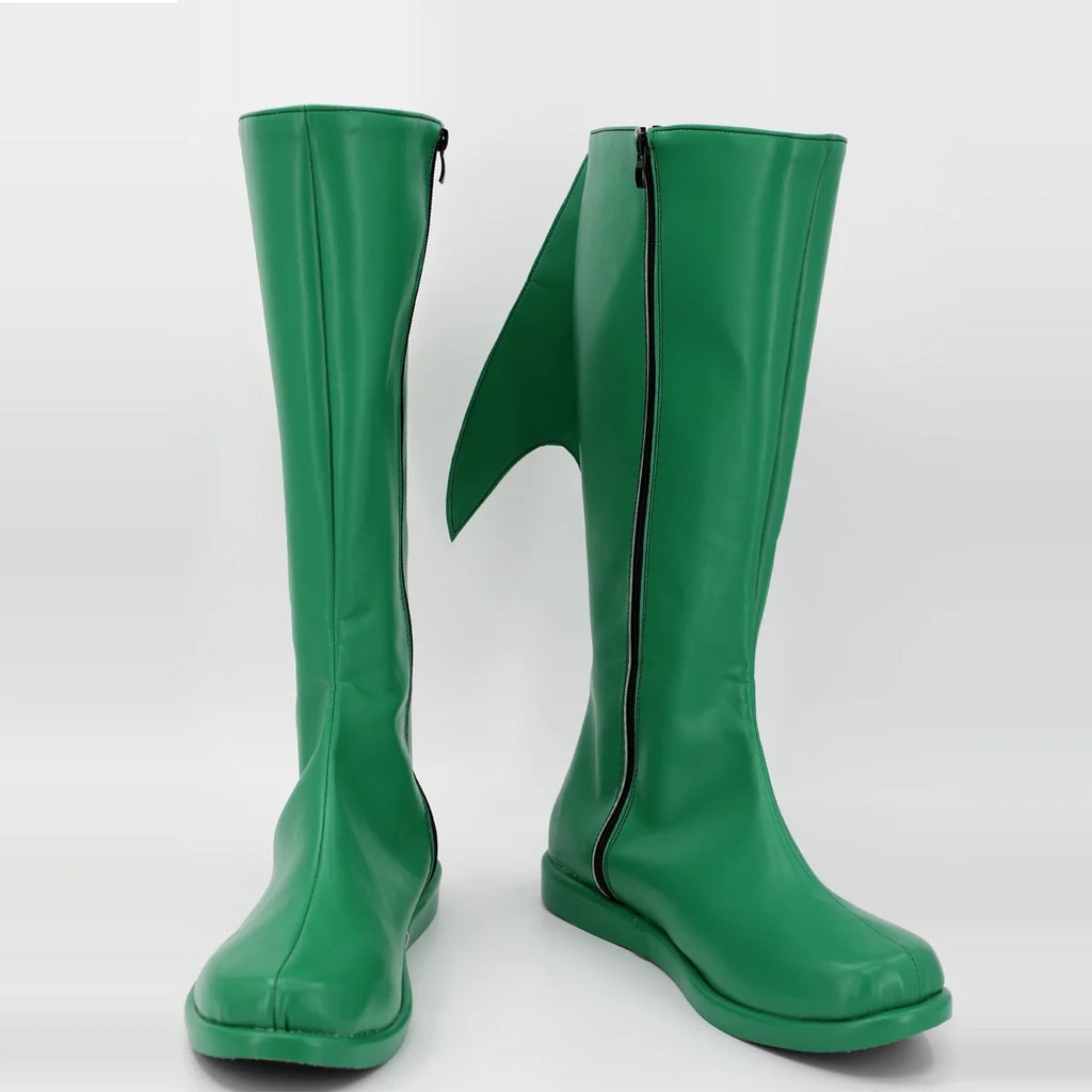 Aquaman Arthur Curry Cosplay Boots Green Shoes Custom Made