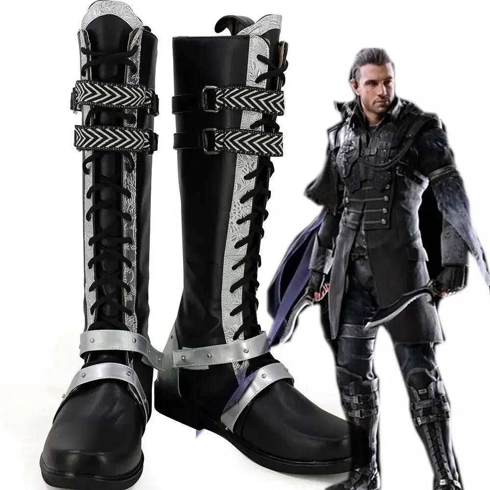 Final Fantasy XV Nyx Ulric Cosplay Boots Black Shoes Custom Made