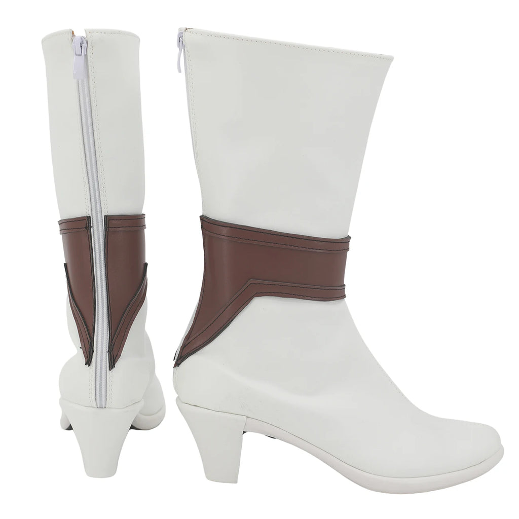 Sword Art Online Asuna Cosplay Boots White Shoes High Heel