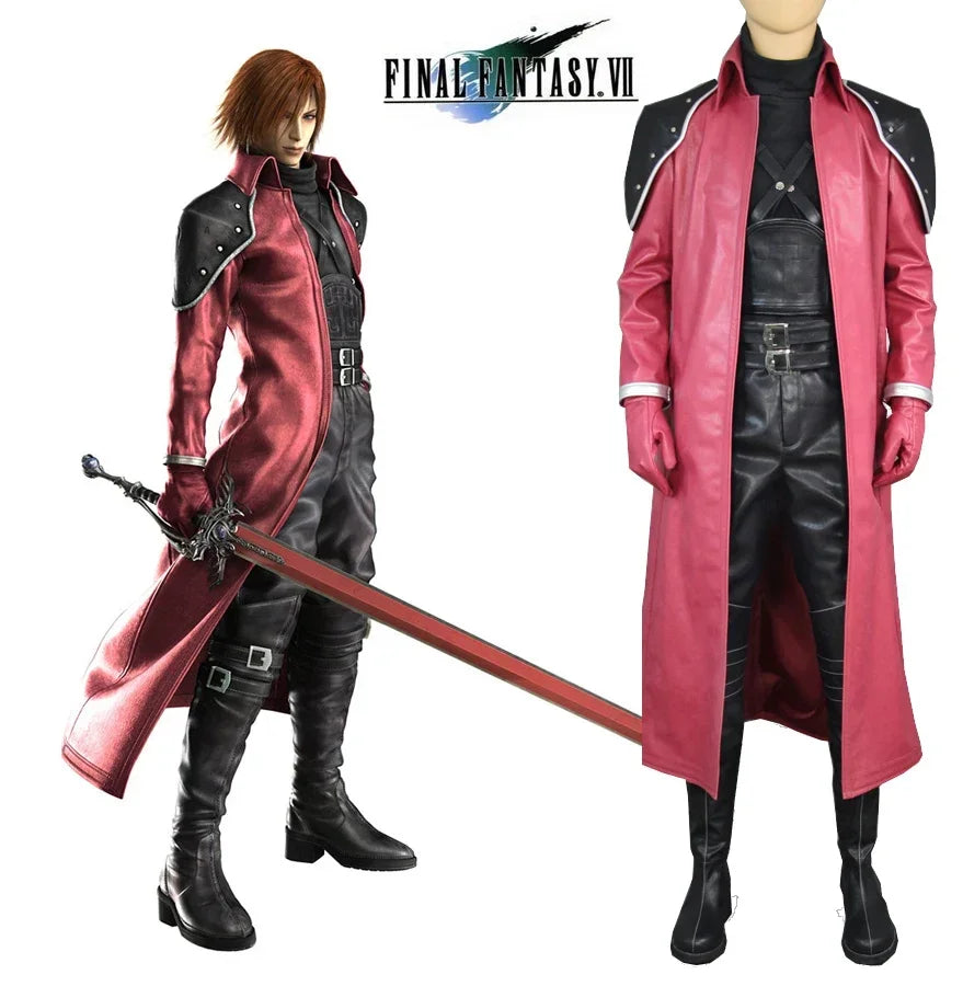 Final Fantasy 7 Genesis Rhapsodos Red Cosplay Costume