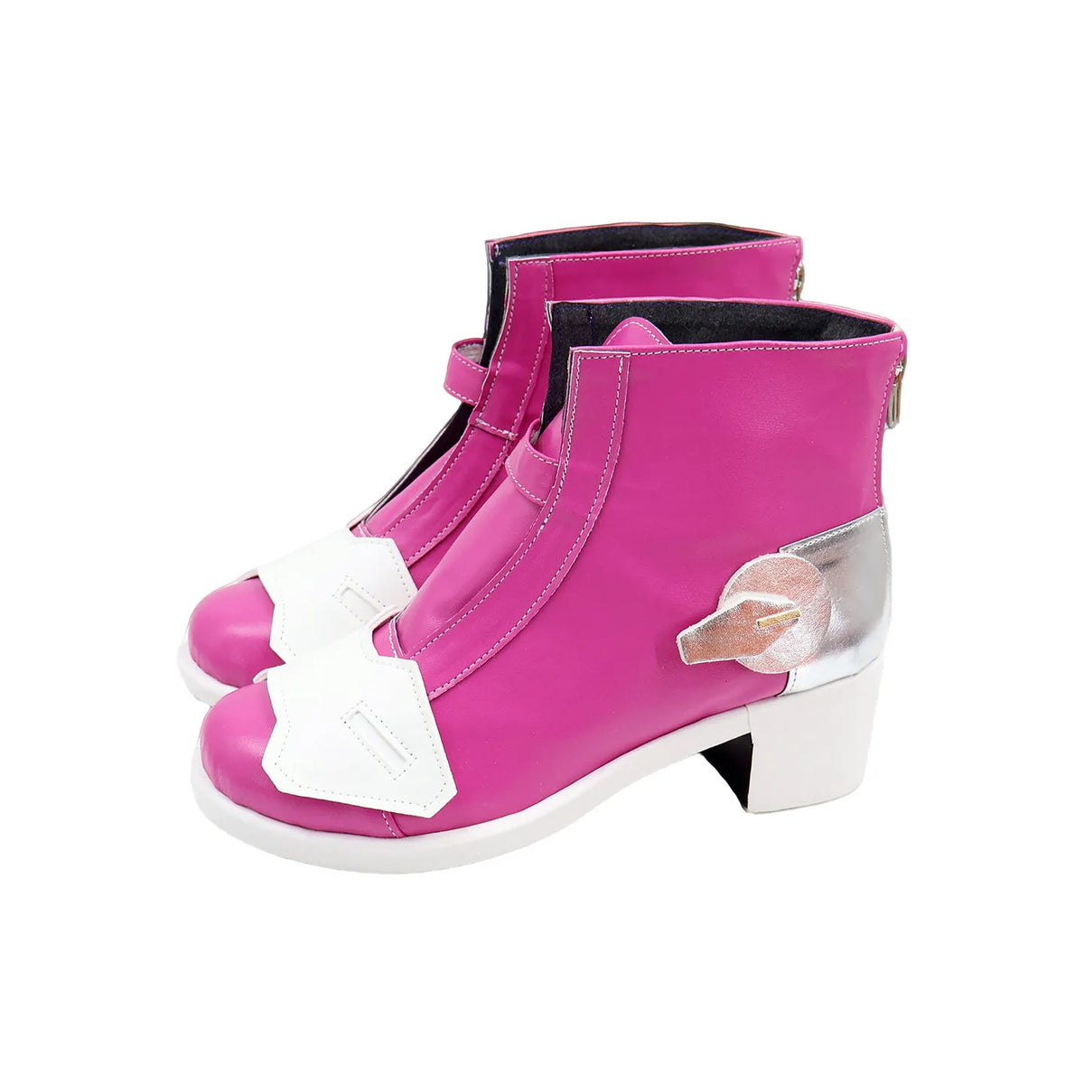 Overwatch Mercy Cosplay Boots Pink Shoes High Heel