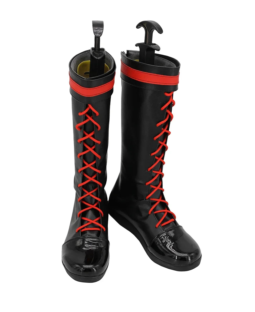 Arknights Projekt Red Cosplay Boots Black Shoes Custom Made