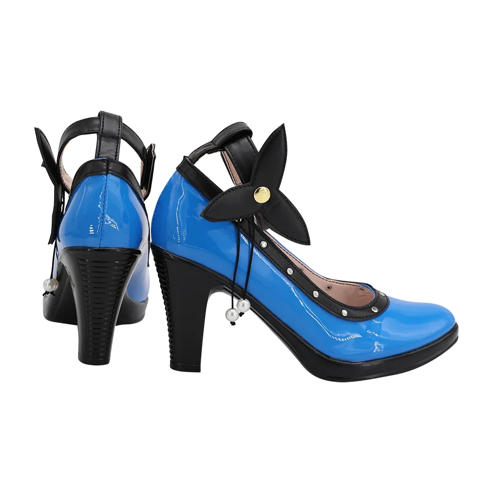 Final Fantasy 7 Remake Tifa Mature Cosplay Shoes Blue Boots