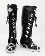 Bottes de cosplay Genshin Impact Flins, chaussures en cuir noir, fabriquées sur mesure, toutes tailles