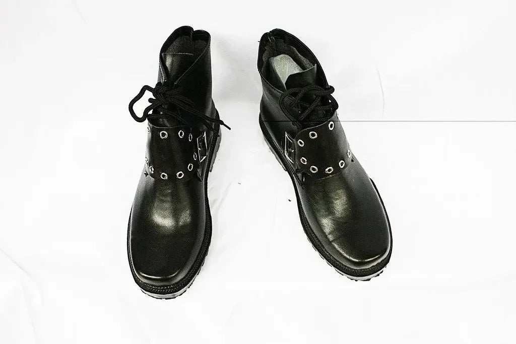 Final Fantasy Squall Leonhart Cosplay Boots Custom Made Black Shoes | MiDicosplay