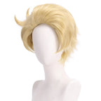 Perruque de cosplay Lucifer de Hazbin Hotel, cheveux courts blonds blancs