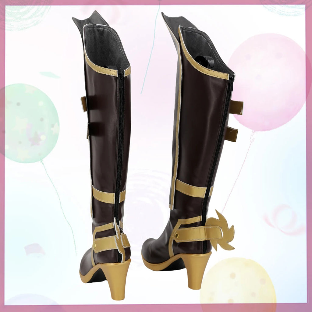 League of Legends LOL Ashe Western Angel Cosplay Shoes High Heel Boots