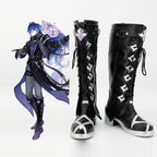 Bottes de cosplay Genshin Impact Flins, chaussures en cuir noir, fabriquées sur mesure, toutes tailles