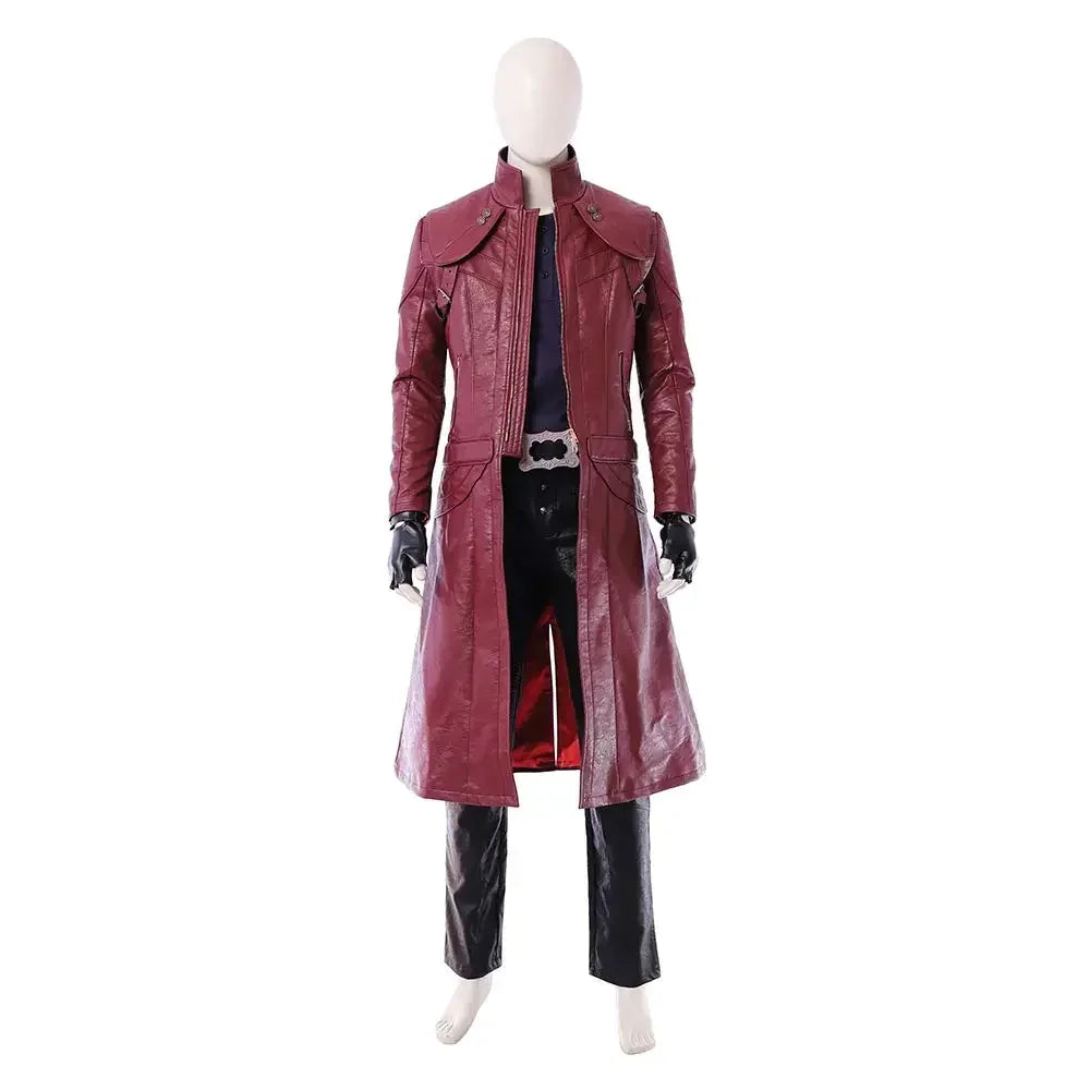 Devil May Cry Dante Cosplay Costume Deluxe Leather Full Set Custom Made Any Size