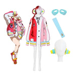 One Piece Uta Cosplay Costume Full Set, Outfit Wig Prop