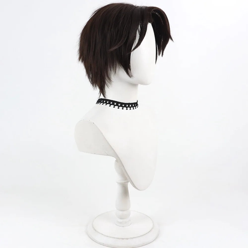 Overwatch McCree Cassidy Cosplay Wig Short Curly Brown Hair