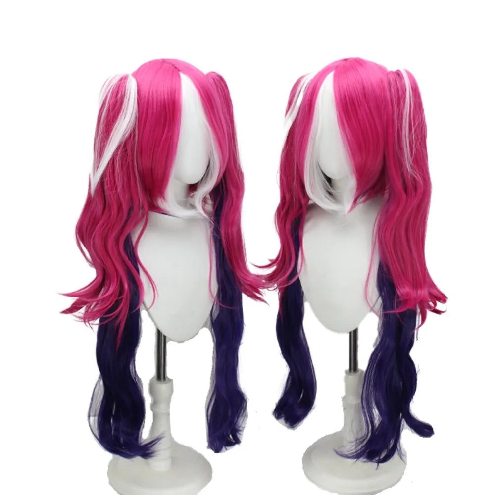 Hazbin Hotel Velvette Cosplay Wig Twin Tails Realistic Pink Hair