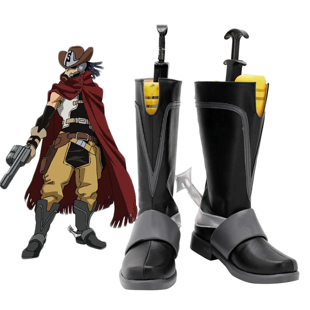 My Hero Academia Snipe Cosplay Boots Black Shoes Custom Made