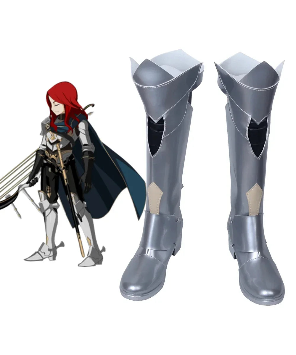 Fate Grand Order Tristan Cosplay Boots Silver Shoes Custom Made