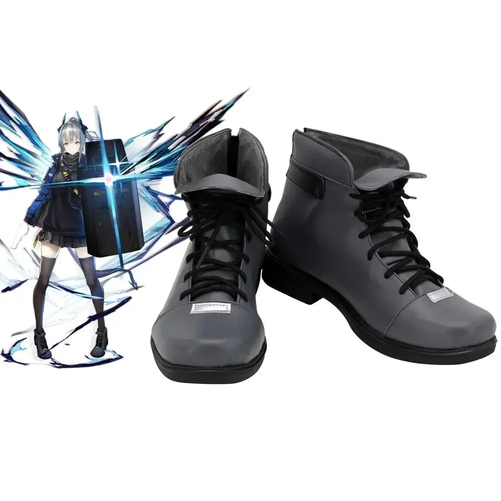 Arknights Liskarm Cosplay Boots Grey Shoes Custom Made