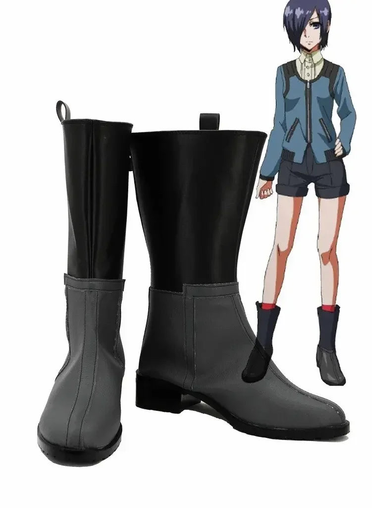 Tokyo Ghoul Touka Cosplay Boots Black Shoes Custom Made