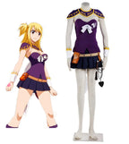 Fairy Tail Lucy Cosplay Costume Purple Dress Custom Made