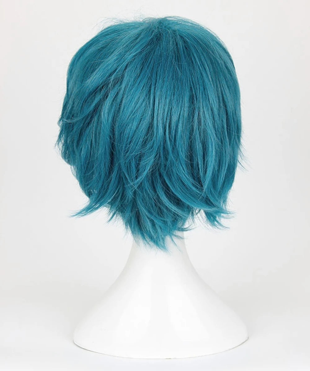 Perruque courte bleue Sailor Moon Mercury Ami Mizuno pour cosplay, cheveux encadrant le visage 