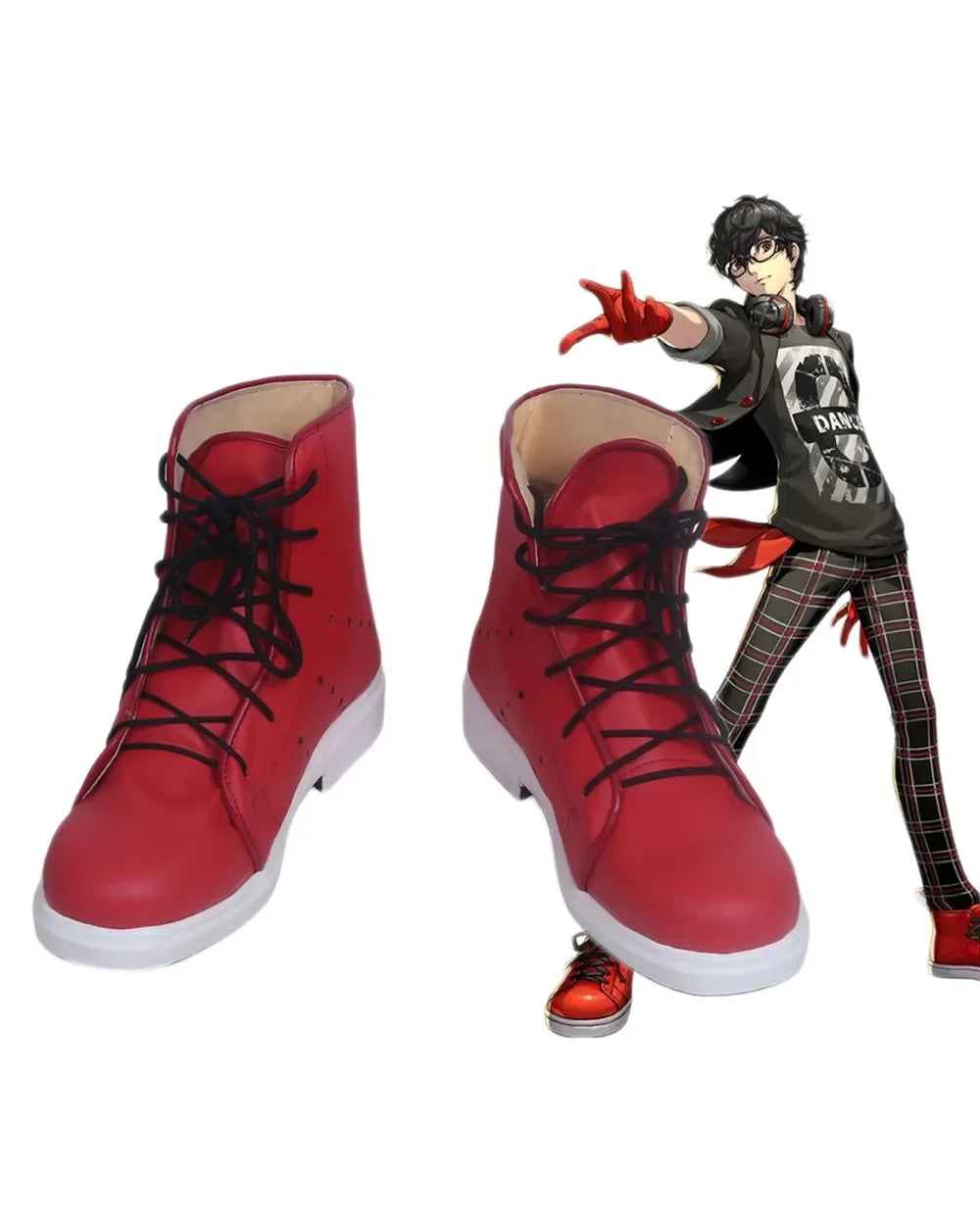 Persona5 Akira Kurusu Cosplay Boots Red Shoes